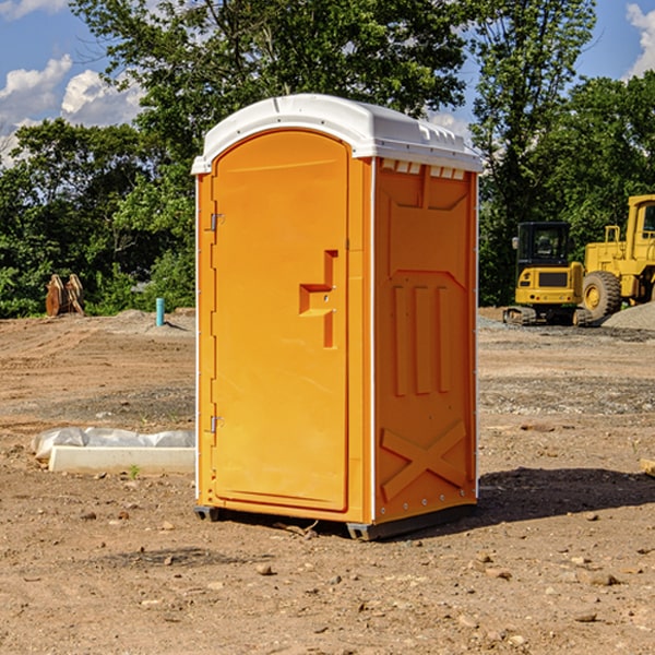 how often are the portable toilets cleaned and serviced during a rental period in Opal WY